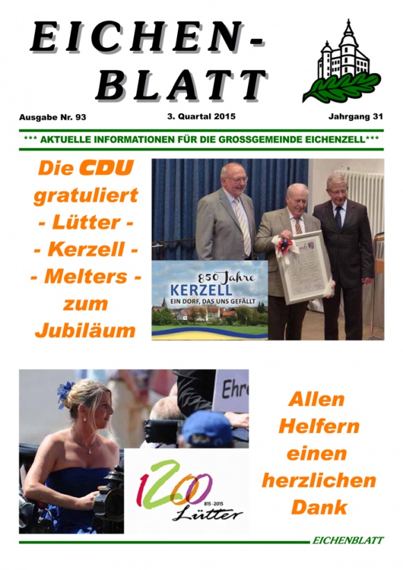 Eichenblatt 3. Quartal 2015